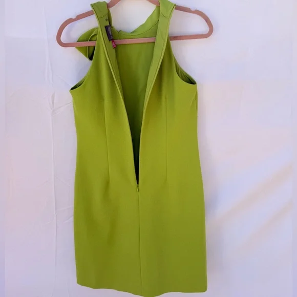 Vince Camuto Lime Green Bow-Tie Halter Shift Dress - Picture 5 of 5